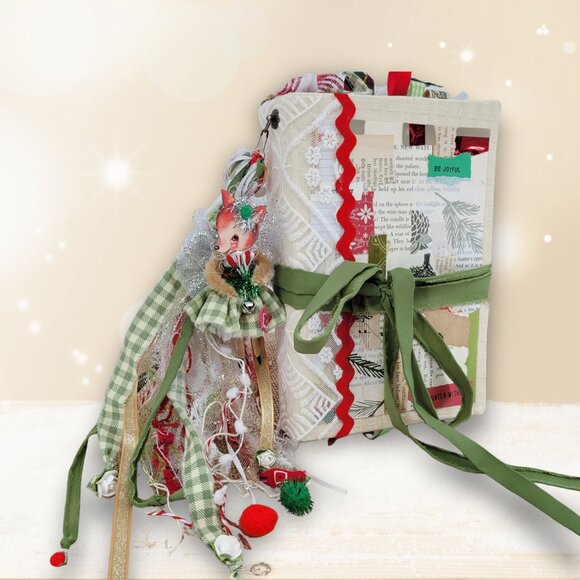 IMG_E6880-scaled.jpg Heavily Decorated Handmade Christmas Junk Journal | Vintage-Inspired Keepsake